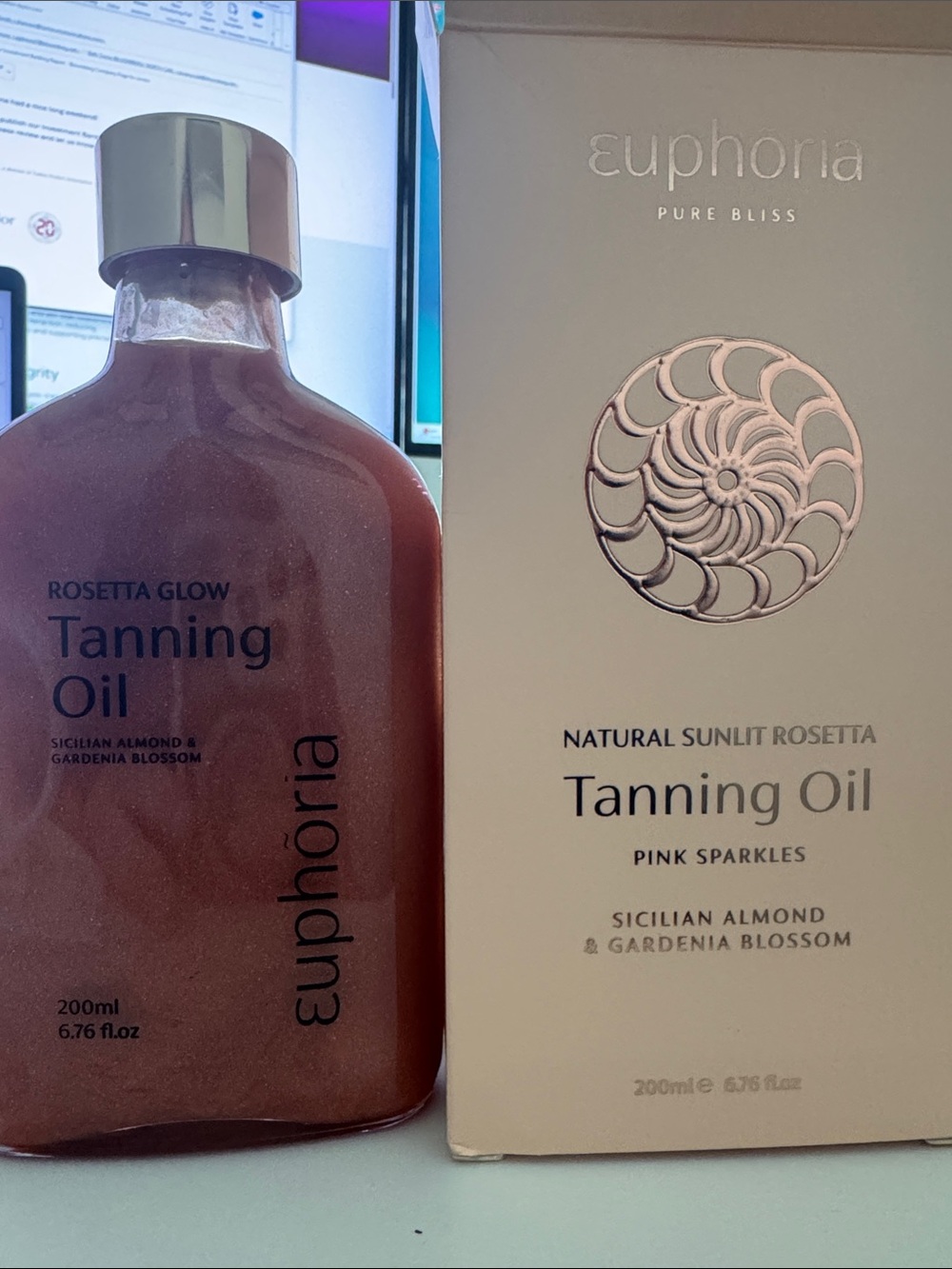 Euphoria Pure Rosetta Glow Tanning Oil —  200 ml New